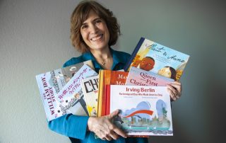 Nancy Churnin with books